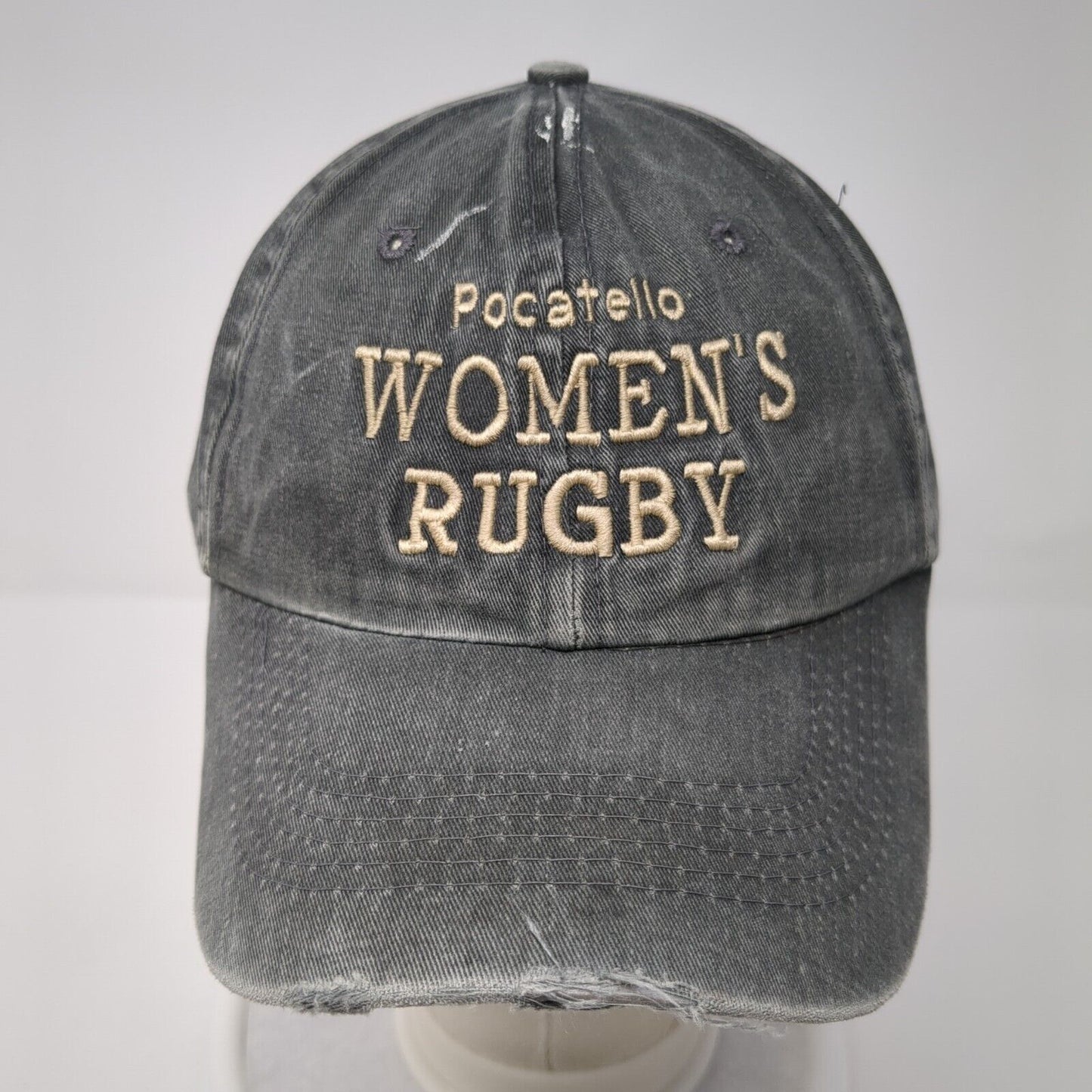 Pocatello Women's Rugby Slideback Hat Gray One Size Distressed Port Authority