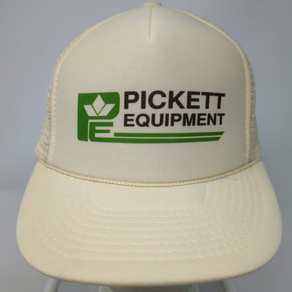 Otto Trucker Hat Beige One Size Pickett Equipment Mesh Snapback Rope Foam Hat