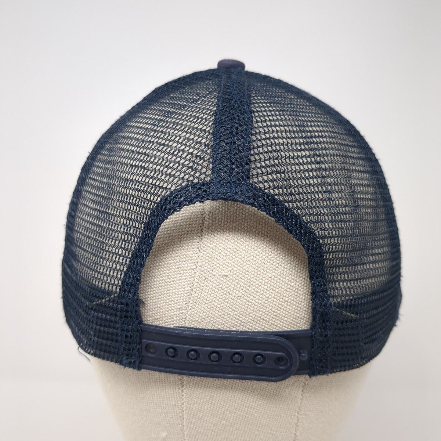 Vidapay Snapback Mesh Back Trucker Hat Blue One Size Solid Hit Wear