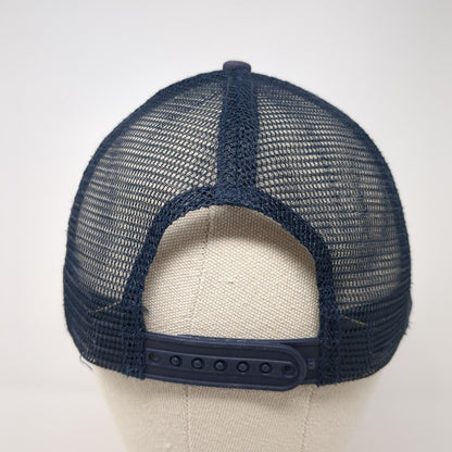 Vidapay Snapback Mesh Back Trucker Hat Blue One Size Solid Hit Wear