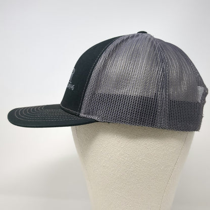 Richardson Trucker Hat Black One Size Snapback Mesh JR Landscaping Tree Logo