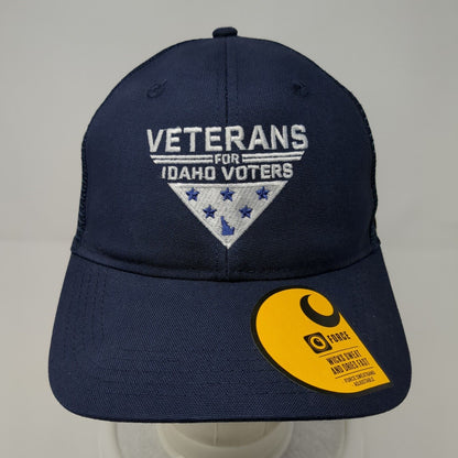 Veterans For Idaho Voters Snapback Trucker Hat Blue OS Adjustable Mesh Carhartt