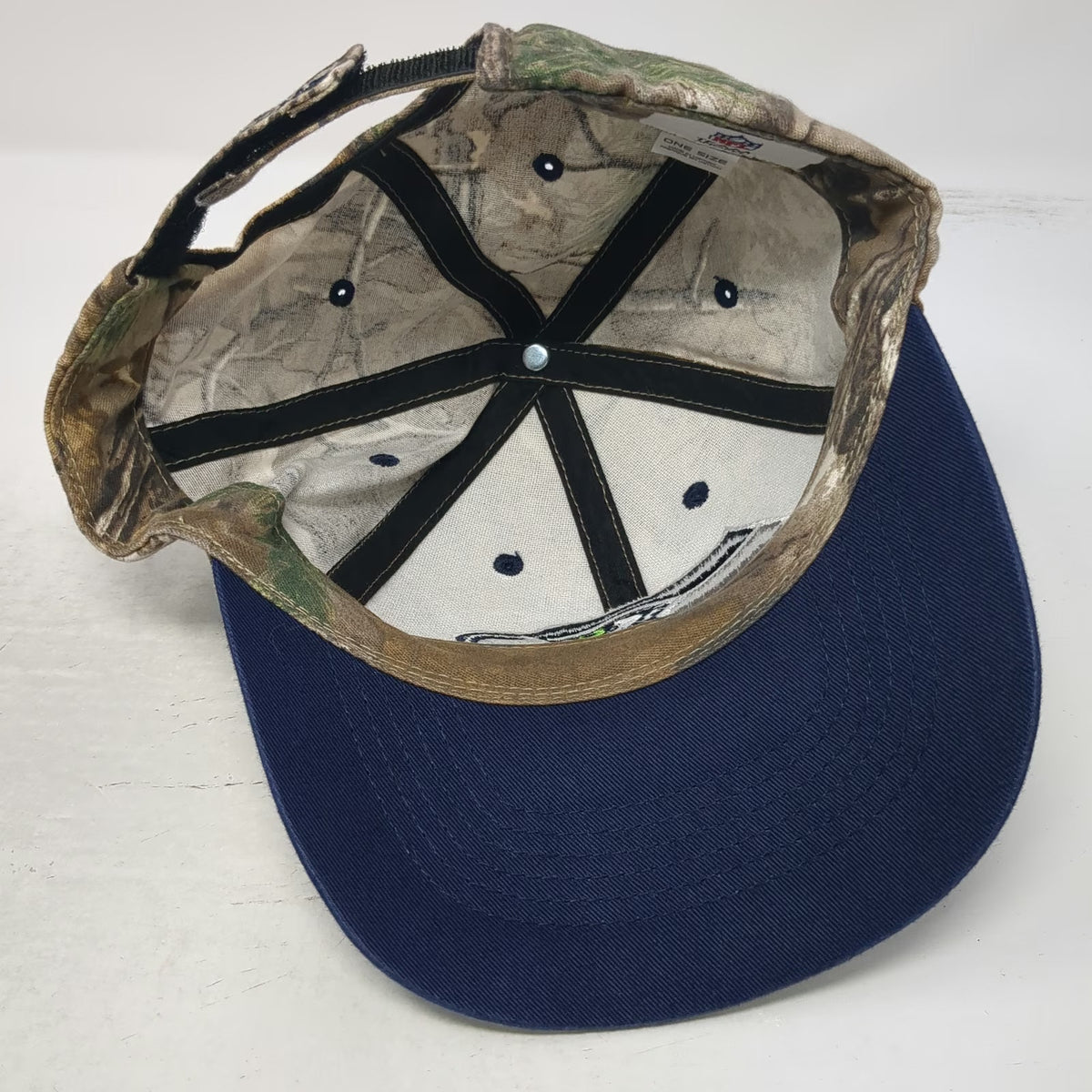 NFL Team Apparel Seattle Seahawks Cap Brown Camo One Size Strapback Curved Hat