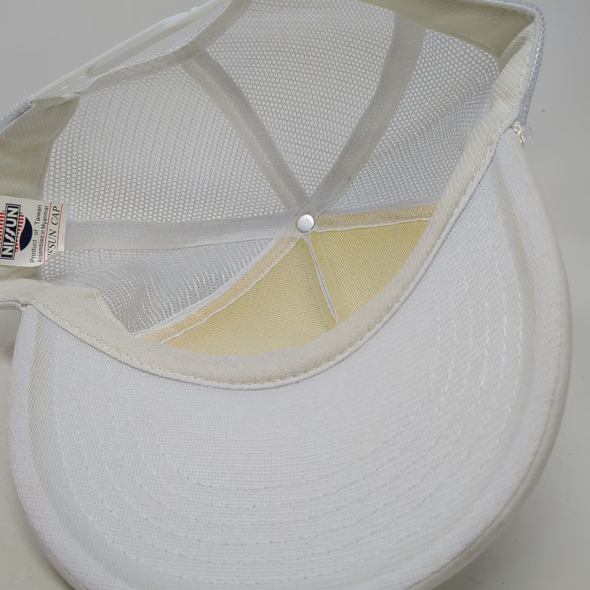 Nissun Trucker Hat White One Size Mesh Back Snapback Stods Stag Brews Birdies