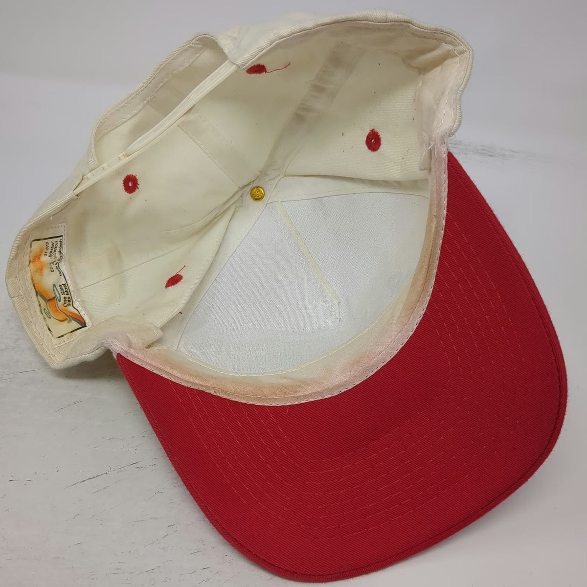 Otto 5 Panel White Red Hat One Size Snapback JuMa Tours Bus Graphic Print Logo