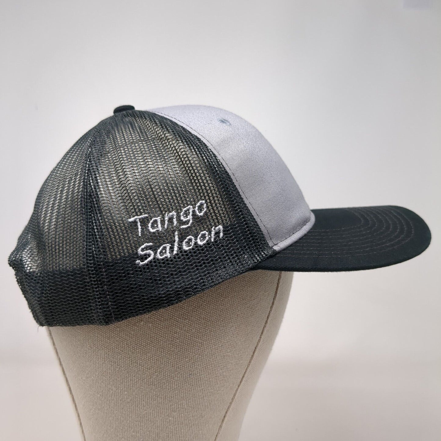TS Tango Saloon Snapback Trucker Hat Gray One Size Mesh Back Port Authority