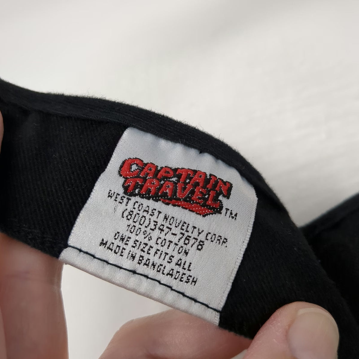 Captain Travel Visor Black One Size Alcatraz The Rock Embroidered Cotton Hat