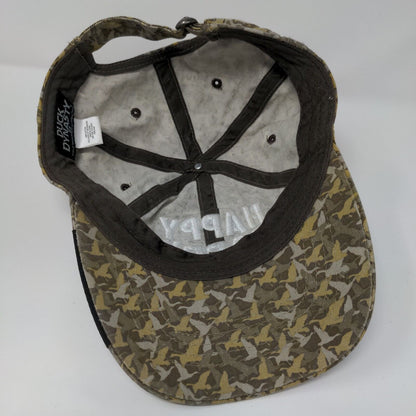 Happy Duck Dynasty Slideback Hat Camouflage OSFM Adjustable 6 Panel Cotton