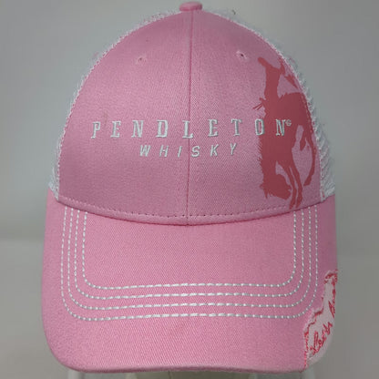 Pendleton Whisky Trucker Hat Pink One Size Let'er Buck Mesh Snapback Graphic