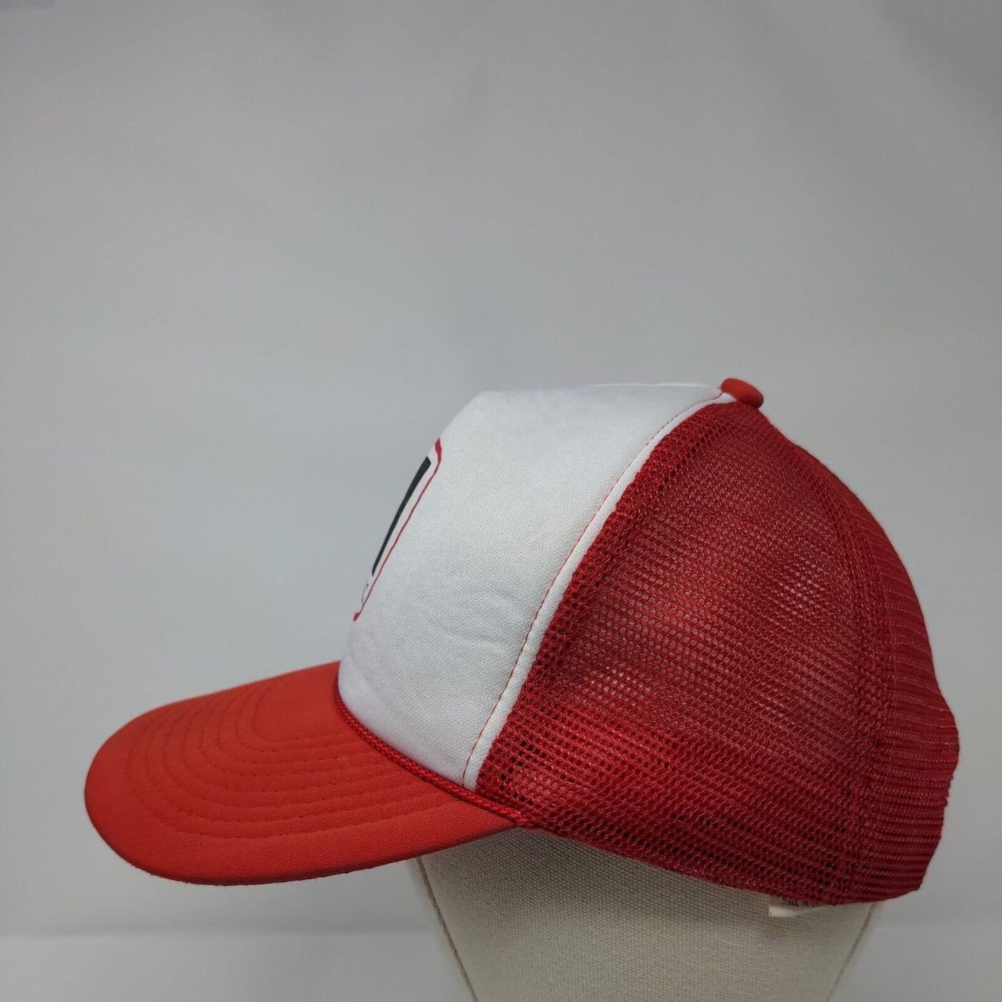 A Co Inc. Snapback Trucker Hat Red OSFA Adjustable Mesh Back Rope Mohr's