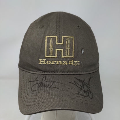 Hornady Strapback Hat Brown Embroidered Bullets Logo Autographed Signed