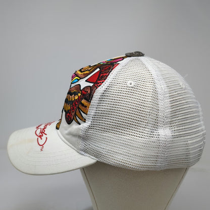 Ed Hardy Trucker Hat White One Size Christian Audigier Skull Eagle Mesh Back
