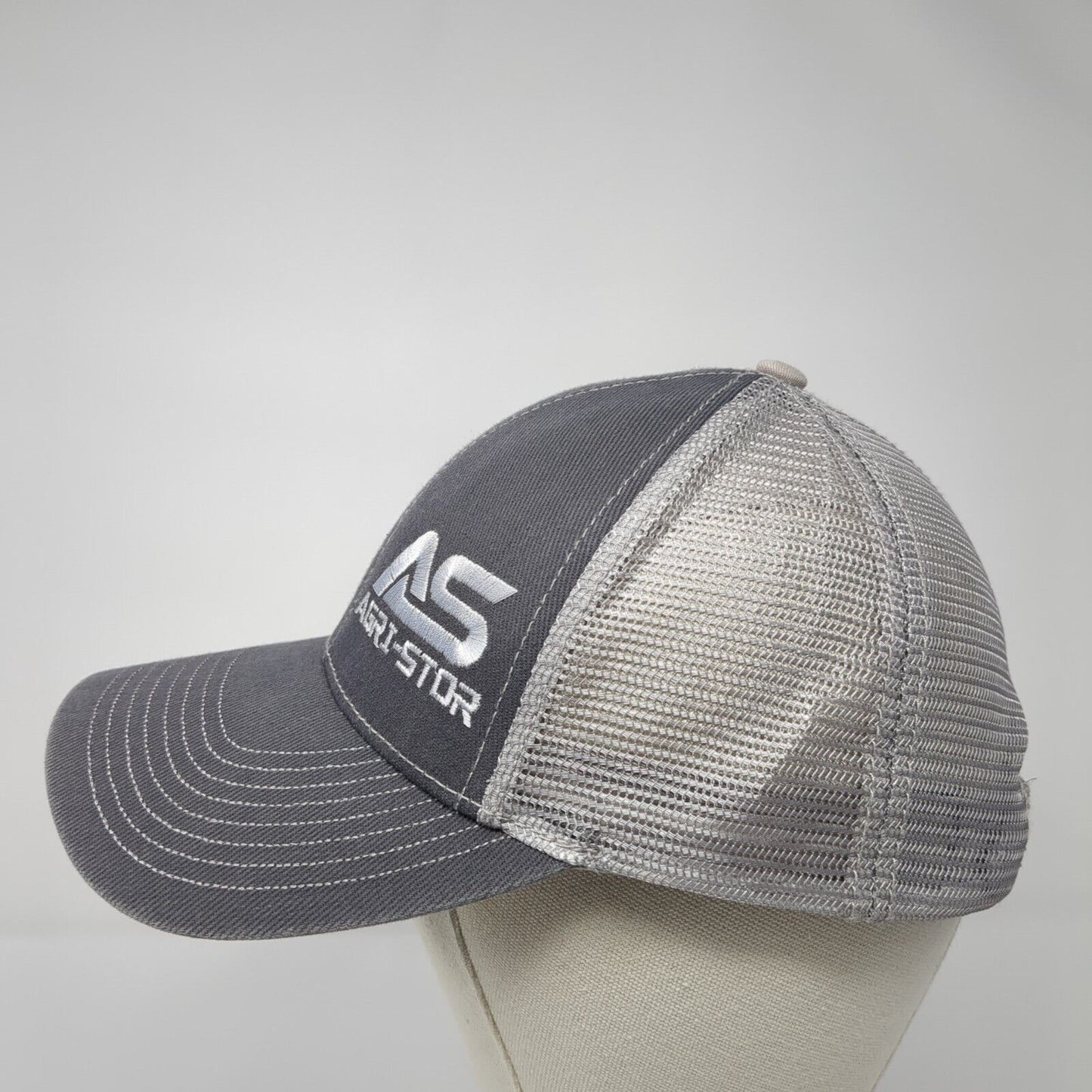 AS Agri-Stor Strapback Mesh Back Trucker Hat Gray One Size HG 6 Panel