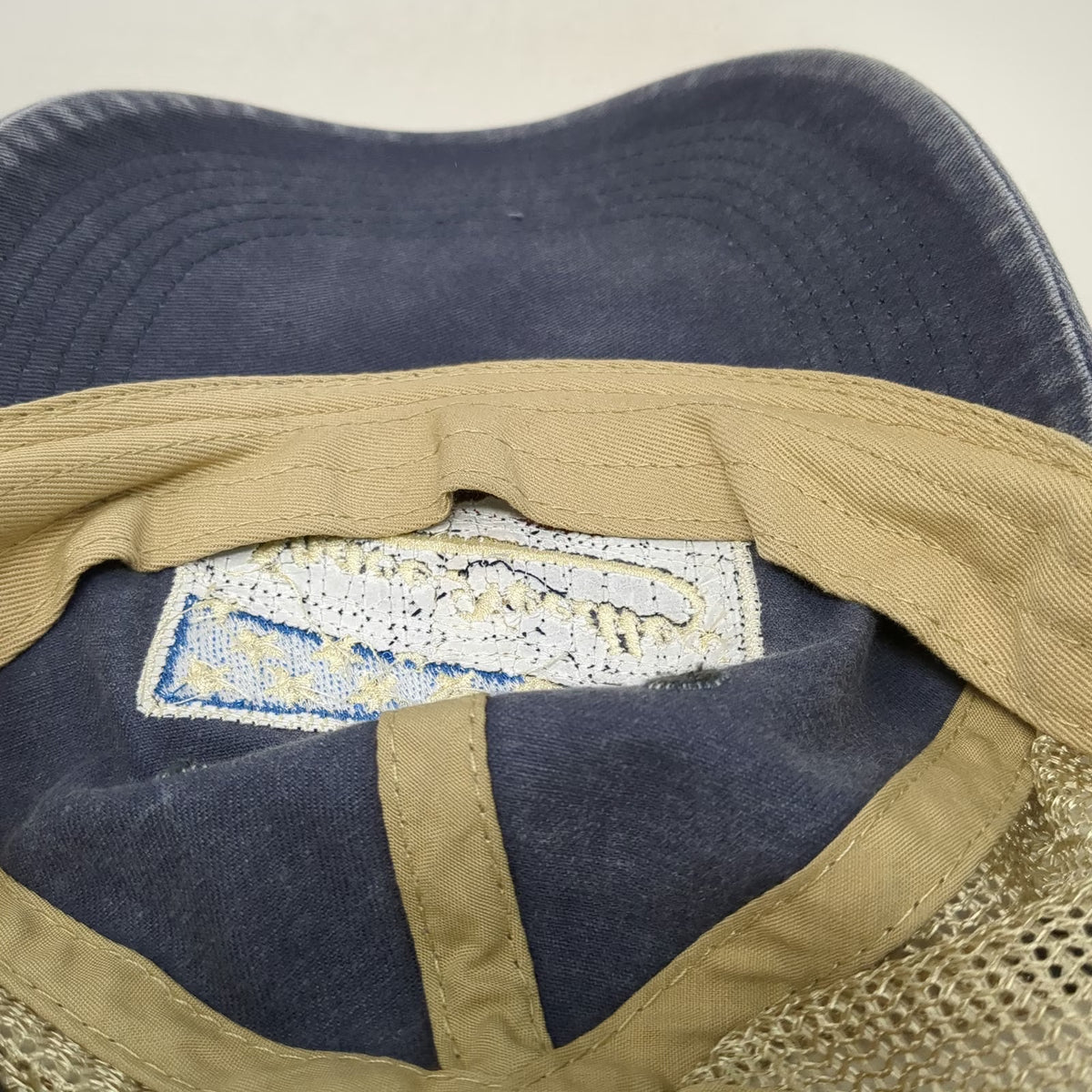 Ouray Trucker Hat Blue Beige One Size Space Needle Seattle 1962 Mesh Snapback