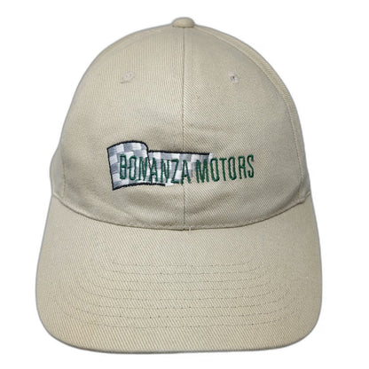 Outdoor Cap Baseball Cap Beige Green One Size Bonanza Motors Checkered Flag hat
