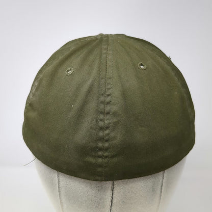 US Military Baseball Cap Green 7 Fitted Sun Hat Rigid Visor Cotton Utility Work