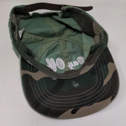 Day Off Slideback Hat Green OSFM Adjustable Embroidered Vented Holes 6 Panel