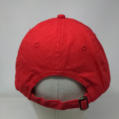 Betty Booze Slideback Hat Red One Size Adjustable Embroidered 6 Panel Cotton