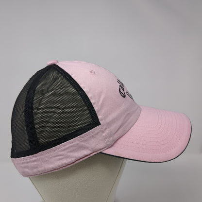 Callaway Golf Strapback Mesh Back Trucker Hat Pink One Size Rhinestone