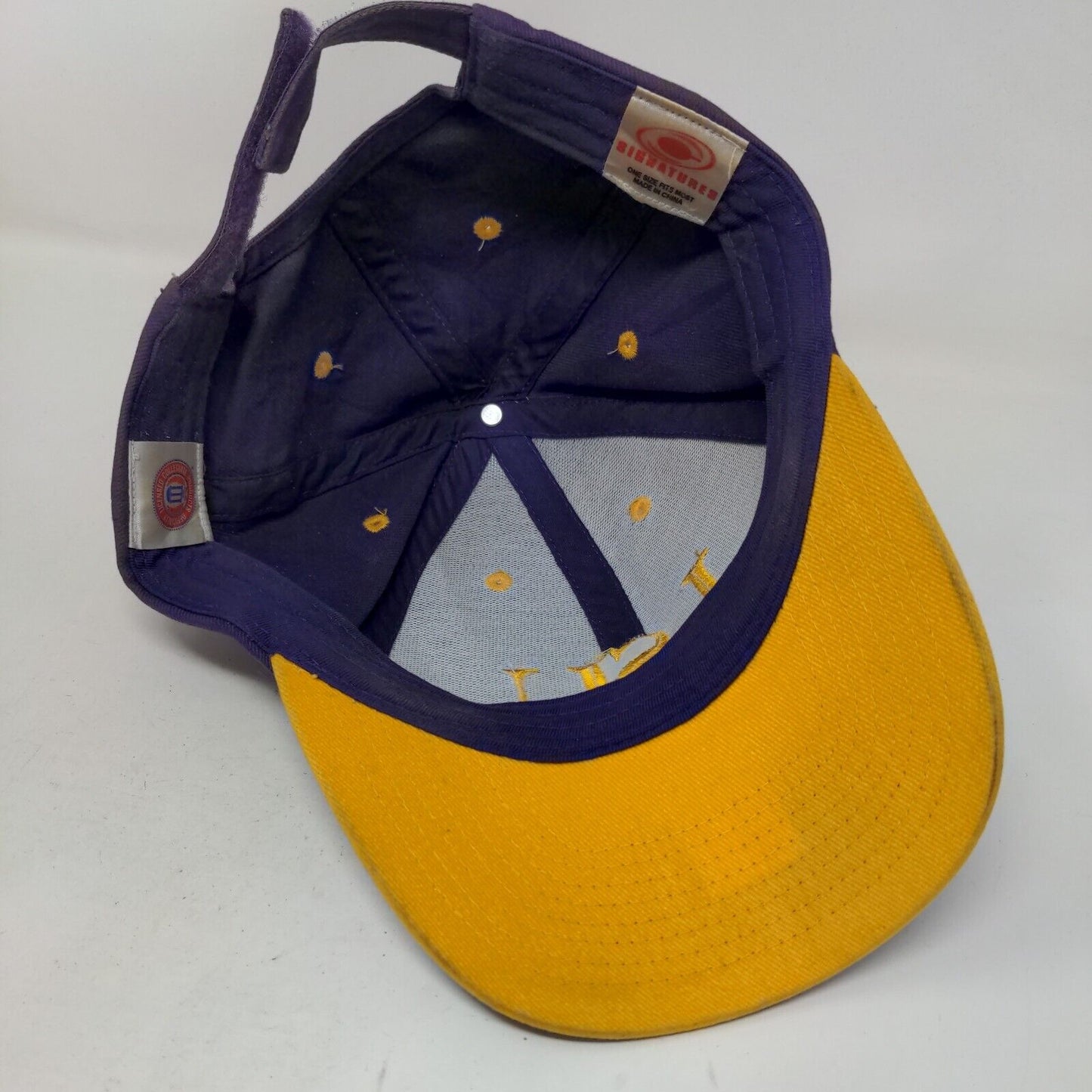 Signatures Men's Strapback Hat Purple OSFM Embroidered LSU Tigers Logo