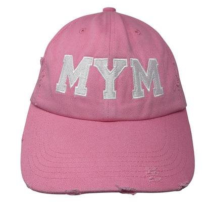MYM Slideback Baseball Cap Pink One Size Adjustable Embroidered District