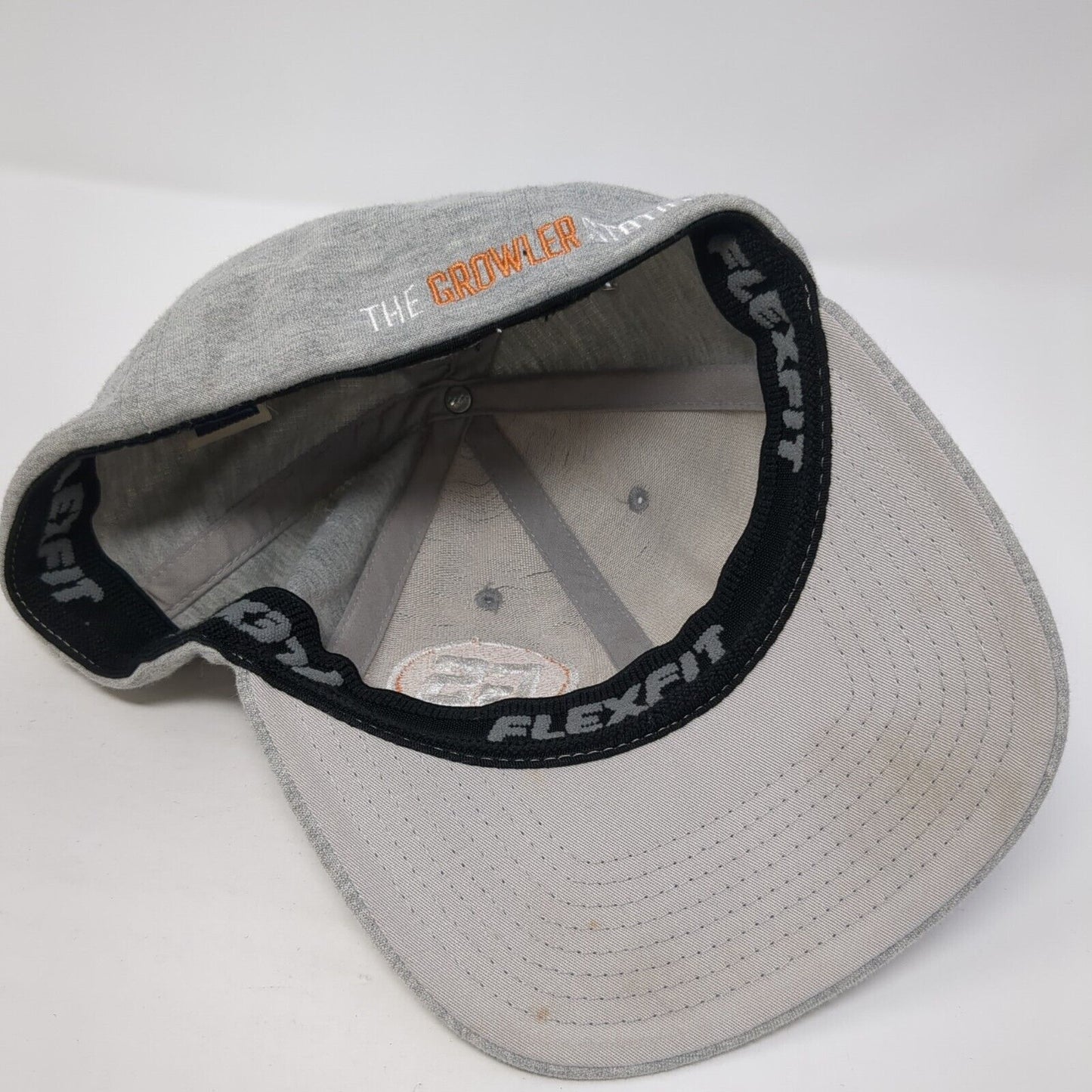 GS The Grower Station Fitted Hat Gray L/XL Embroidered 6 Panel Flexfit Yupoong