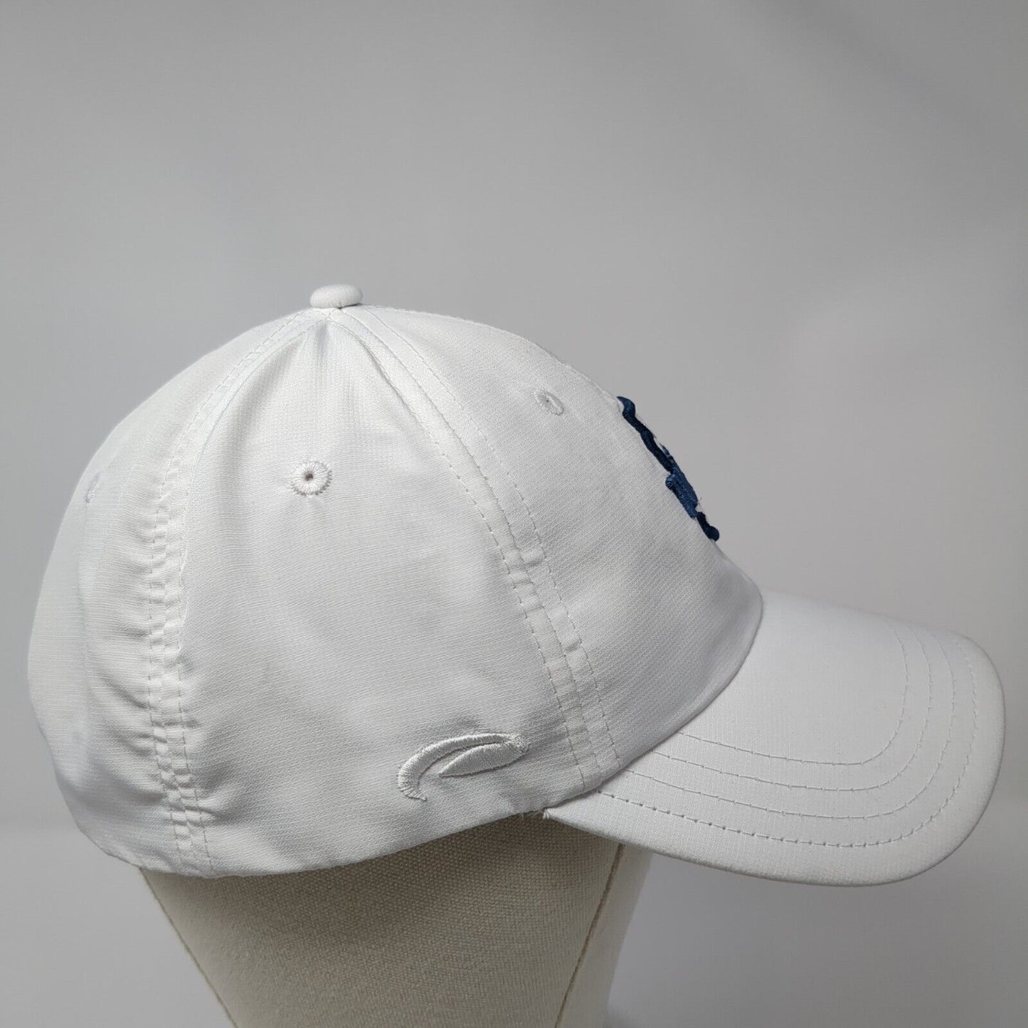Torreon Strapback Hat White One Size Adjustable Embroidered Pukka