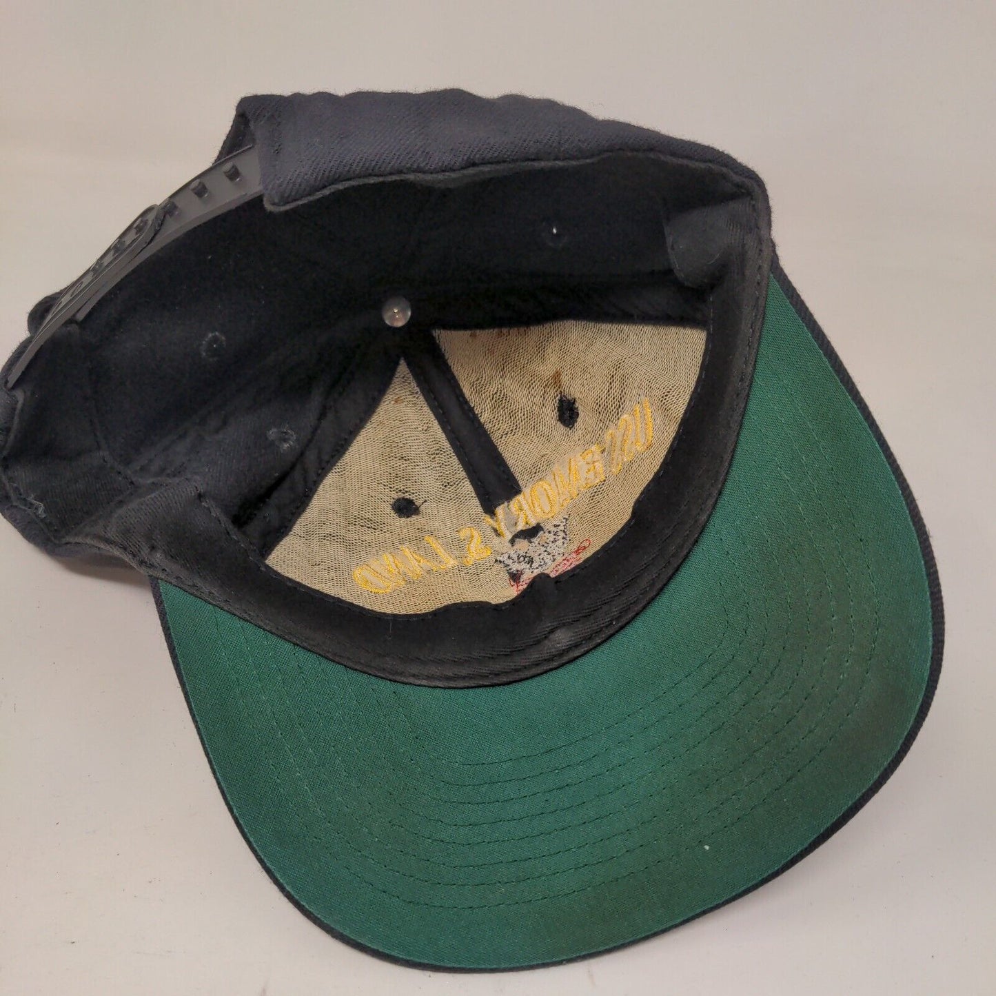 USS Emory S. Land AS 39 Snapback Hat Blue One Size Adjustable Embroidered