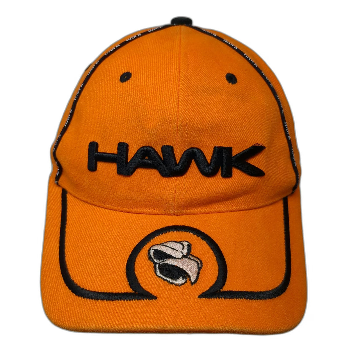 Hawk Baseball Cap Orange One Size Skateboarding Apparel Systems Logo Bird Hat
