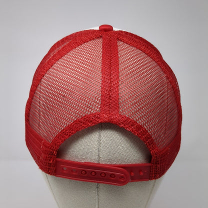 Get Your Heart On Snapback Trucker Hat Red One Size Adjustable Mesh Back