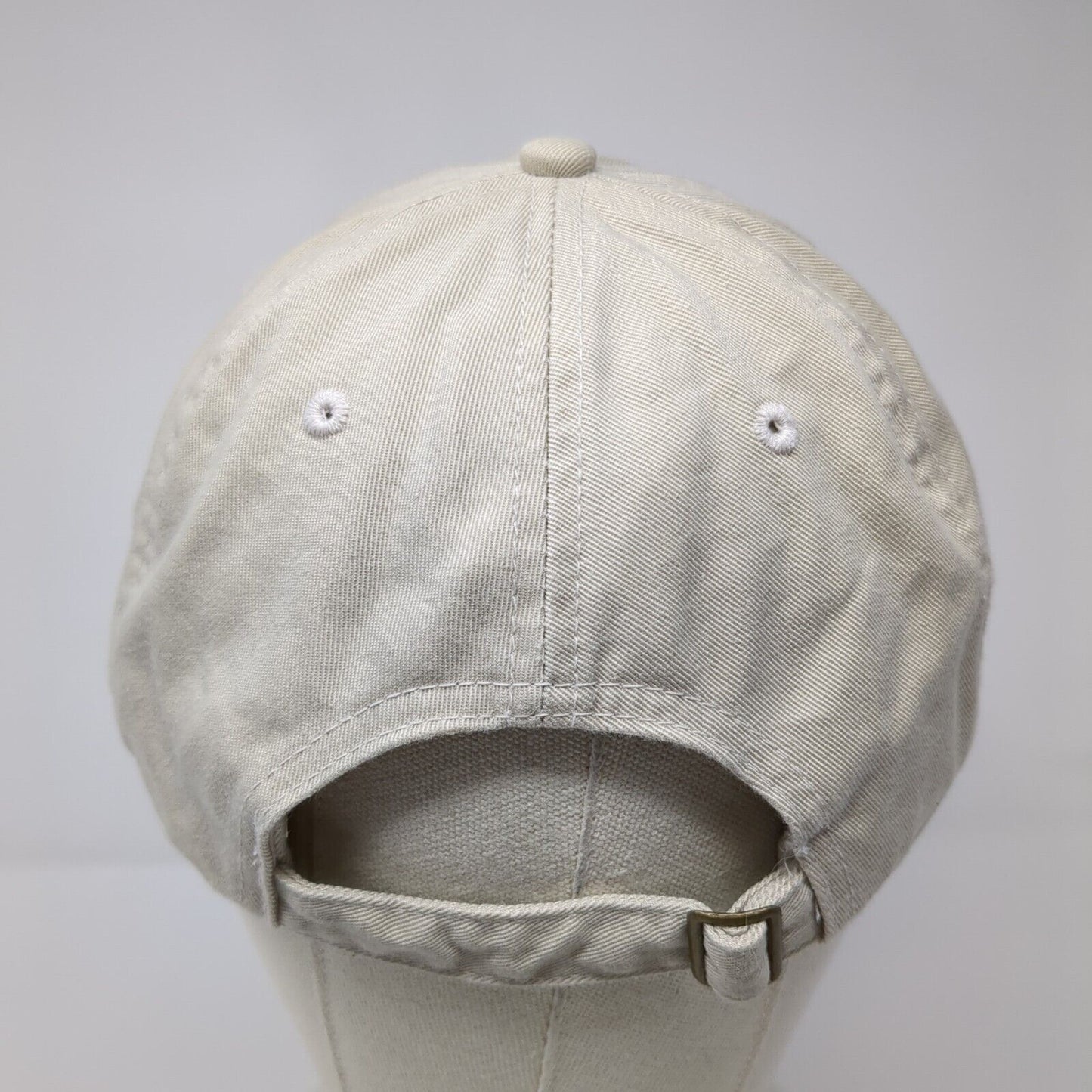 Alaska Slideback Hat Tan One Size Adjustable Embroidered Vented Holes 6 Panel