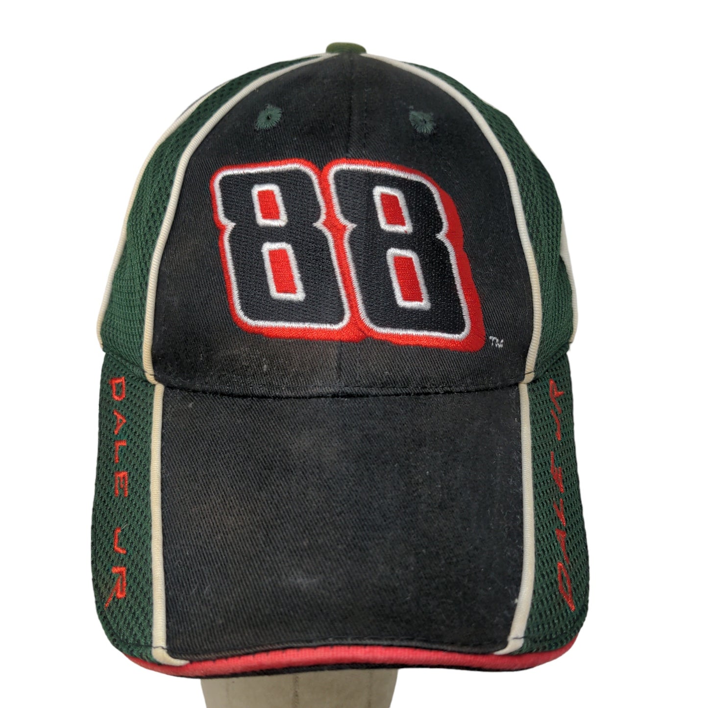 Winner's Circle Men's Strapback Hat Black Green Embroidered Dale JR. #88 Logo