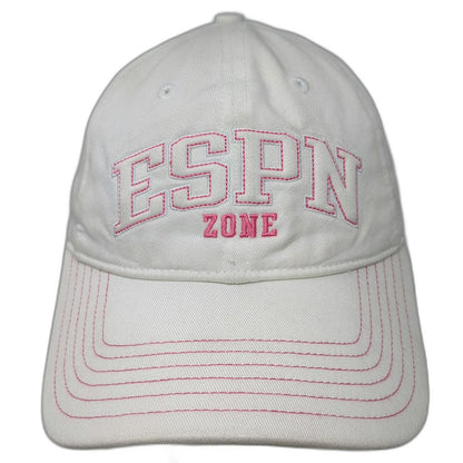 ESPN Baseball Cap White Pink One Size Chicago ESPN Zone Slideback Cotton Hat