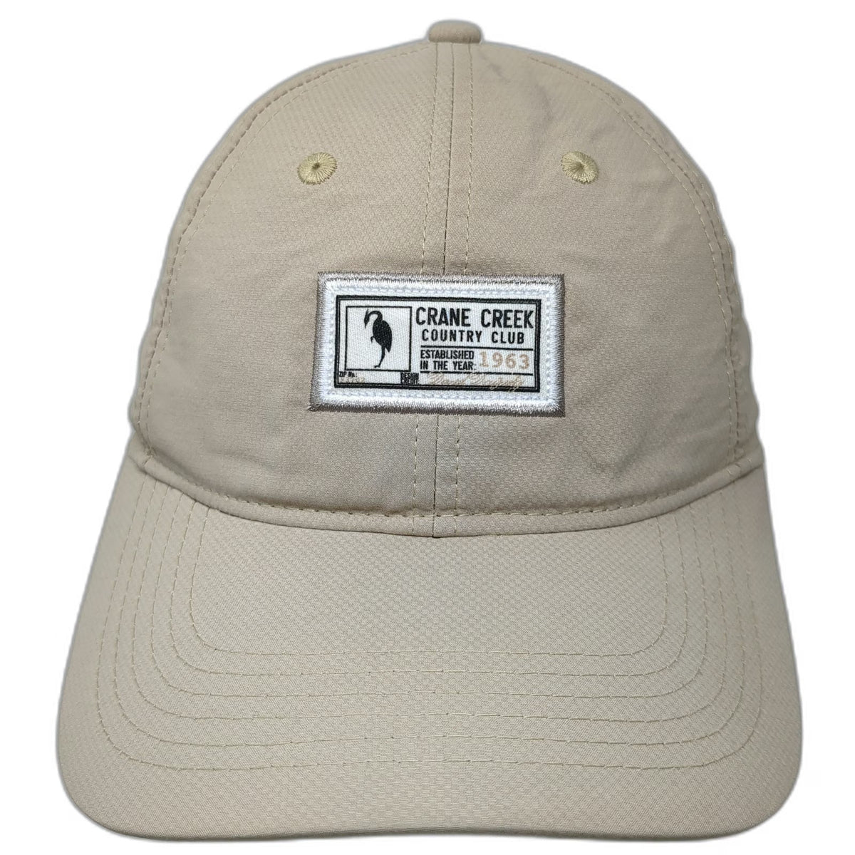 Ahead Beige Baseball Cap One Size Crane Creek Country Club Performance Hat
