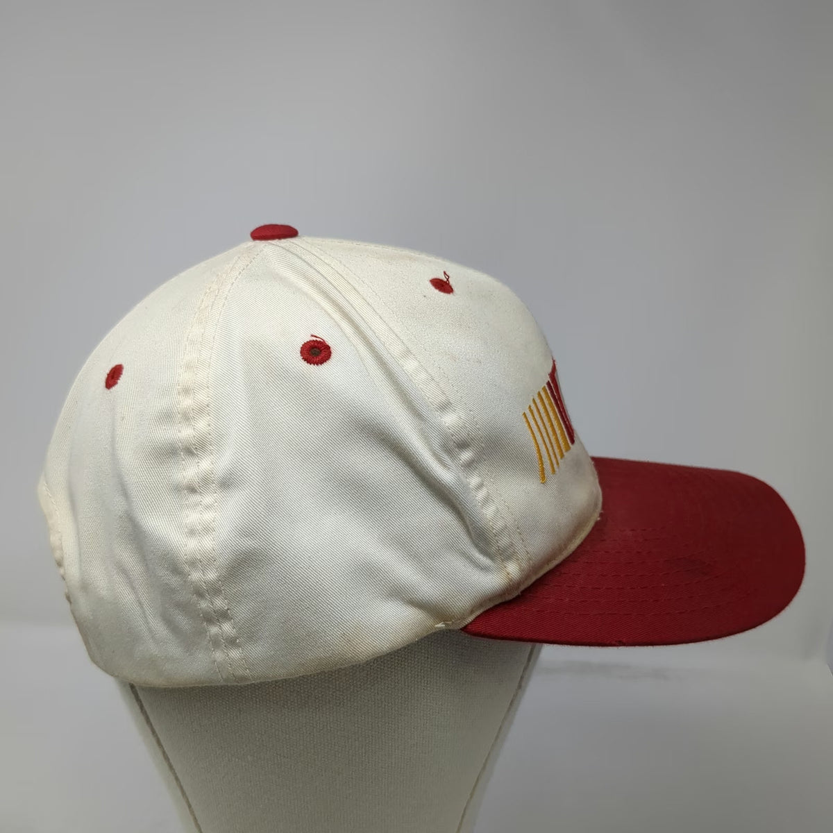 Checkered Flag Sports NASCAR Snapback Hat White Red One Size Embroidered Logo