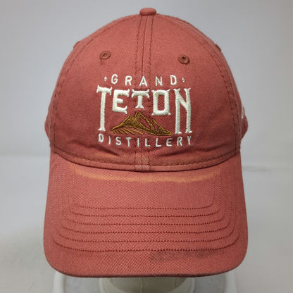 Ouray Grand Teton Distillery Red Baseball Cap Hat One Size Strapback Mountain