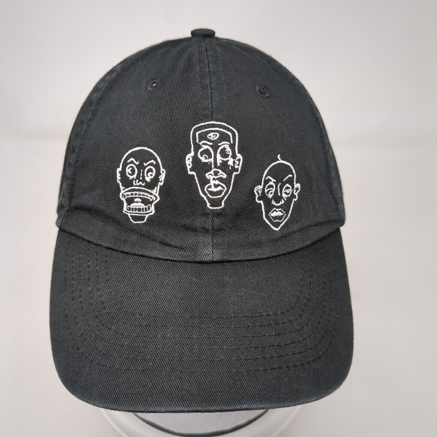 Unbranded Slideback Hat Black OSFA Adjustable Embroidered 6 Panel