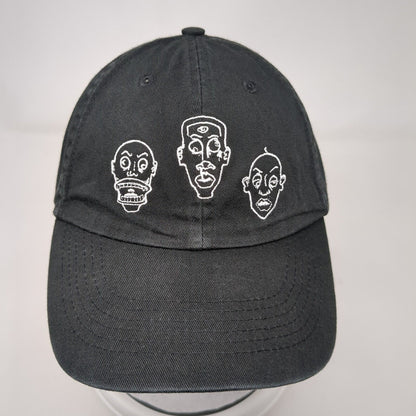Unbranded Slideback Hat Black OSFA Adjustable Embroidered 6 Panel