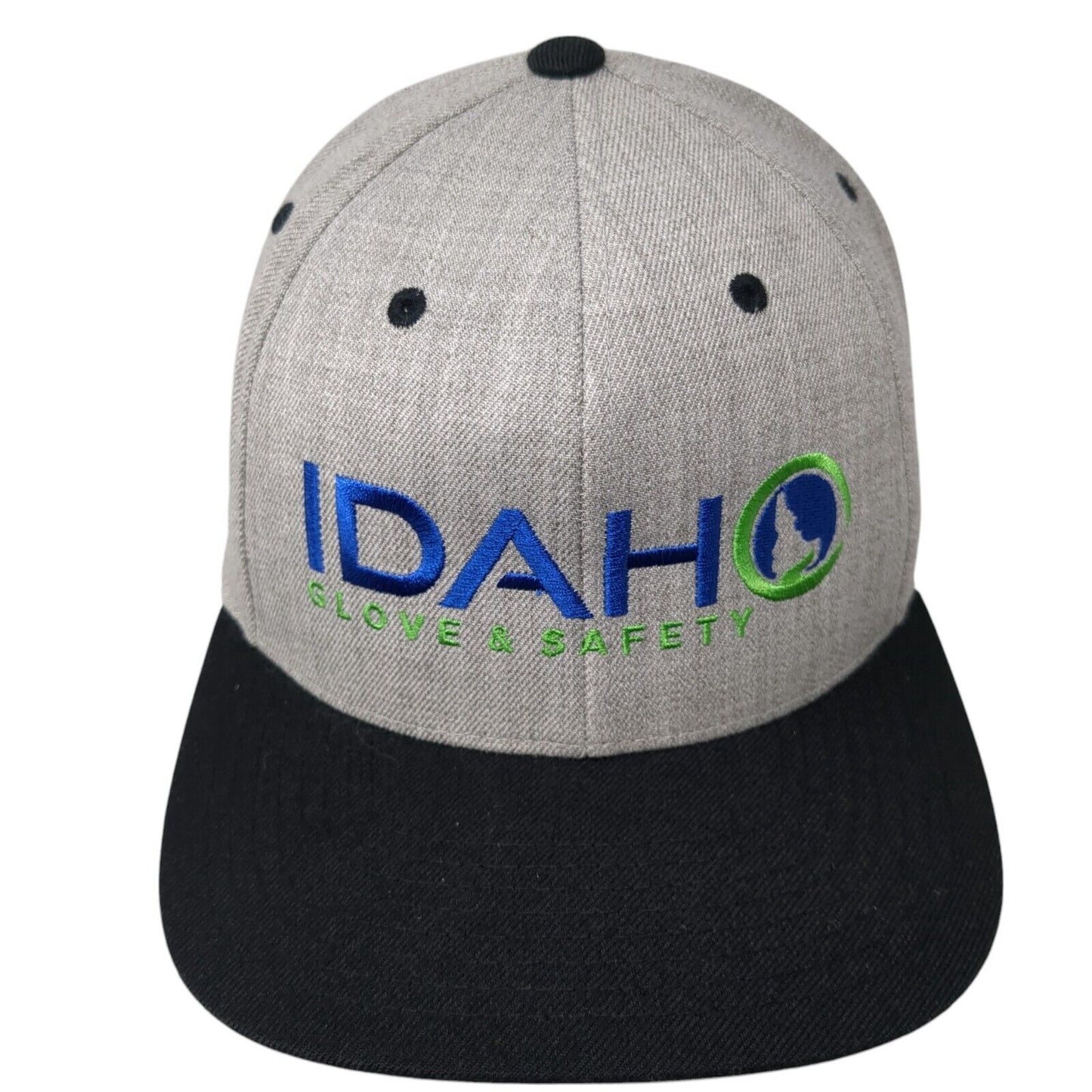 Idaho Glove & Safety Snapback Hat Gray One Size Colorblock Sport-Tek