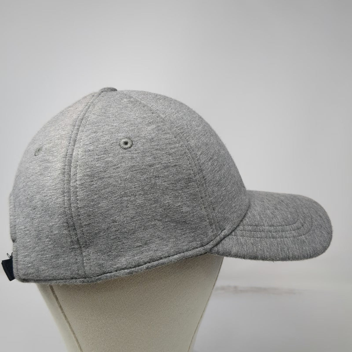 lululemon Baseball Cap Gray One Size Slideback Stretch Cotton Blend Logo Hat