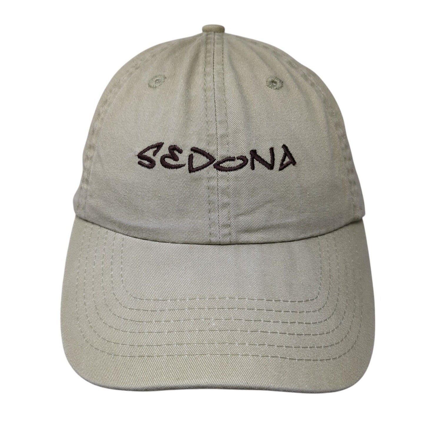 Sedona Slideback Hat Tan One Size Adjustable Embroidered 6 Panel Polar USA