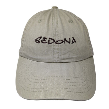 Sedona Slideback Hat Tan One Size Adjustable Embroidered 6 Panel Polar USA