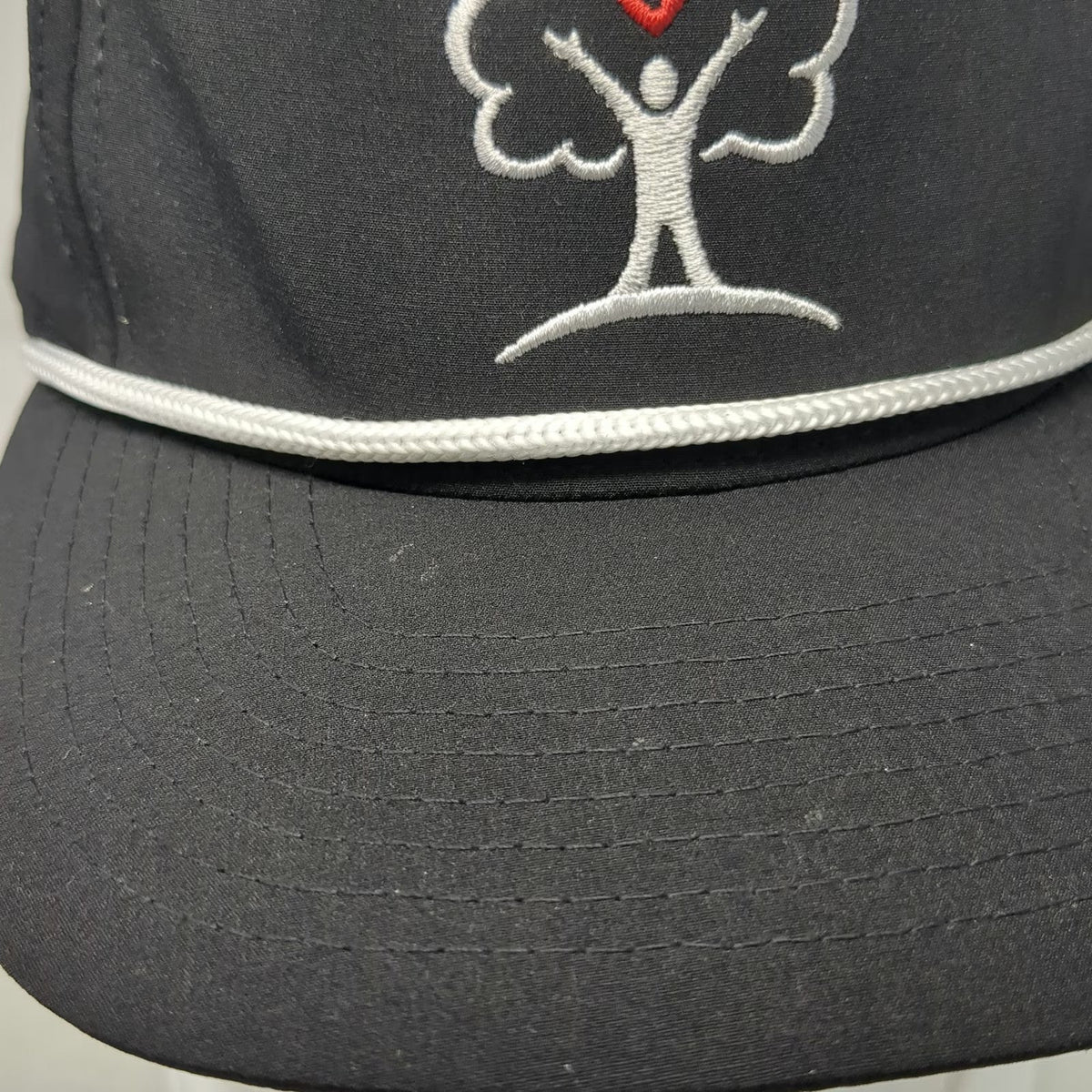 Pins & Aces 5 Panel Black One Size Hat Freedom Youth Tree Heart Rope Snapback