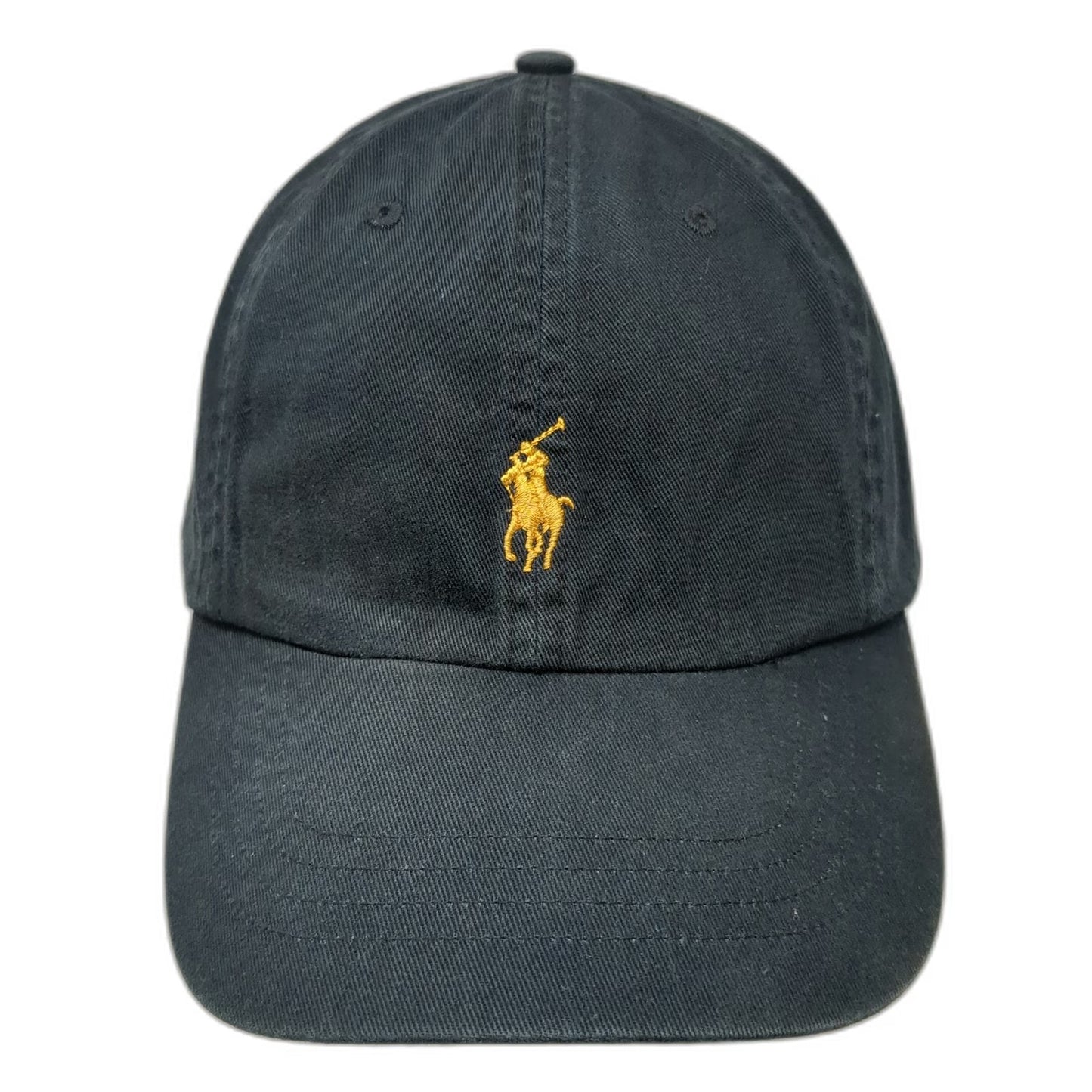 Polo Ralph Lauren Baseball Cap Black OS Embroidered Logo Strapback Hat Pony