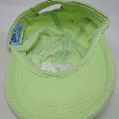 J. America Seattle Hat Green One Size Baseball Cap Embroidered Slideback Cotton