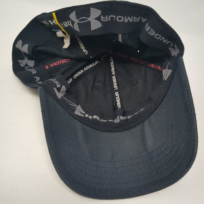 Under Armour Fitted Baseball Cap Black XL Lightweight Embroidered 6 Panel