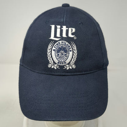 Miller Lite Baseball Cap Blue White One Size Snapback Embroidered Beer Logo Hat