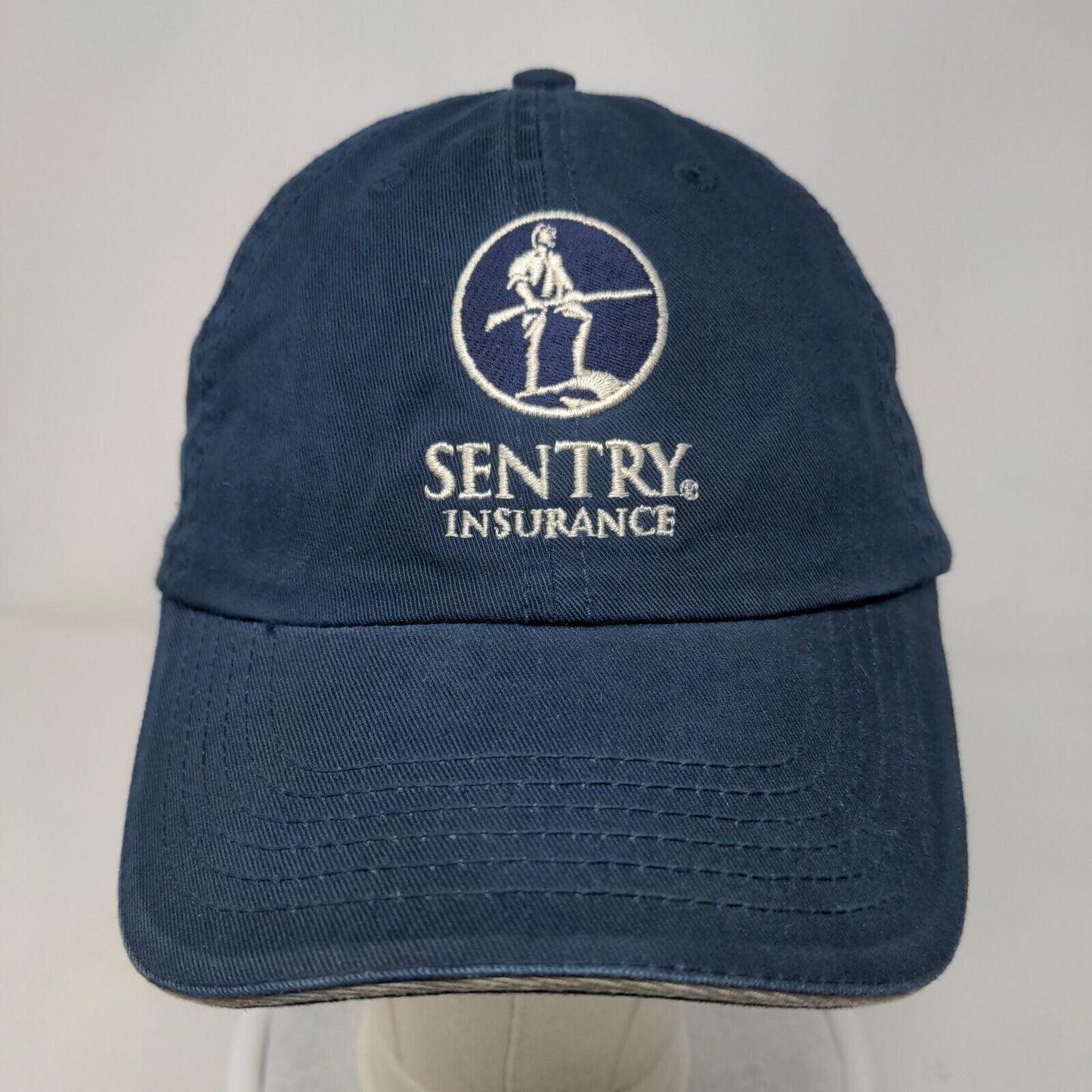 Sentry Insurance Strapback Hat Blue OS Adjustable Embroidered Port & Company