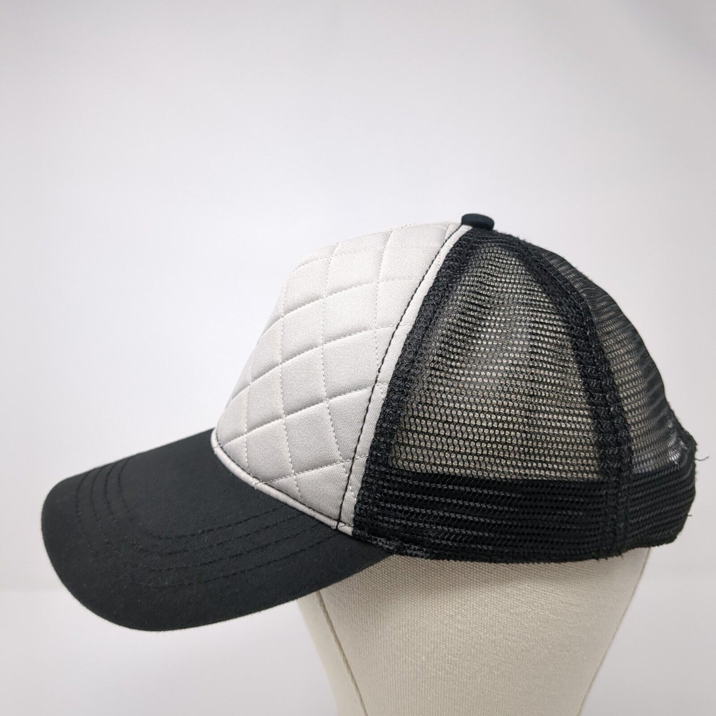 HG Quilted Snapback Trucker Hat Black OSFA Mesh Back Colorblock