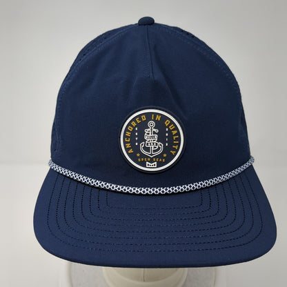 Melin Hydro Coronado Snapback Mesh Back Hat Blue Rope Size Small 3D Logo